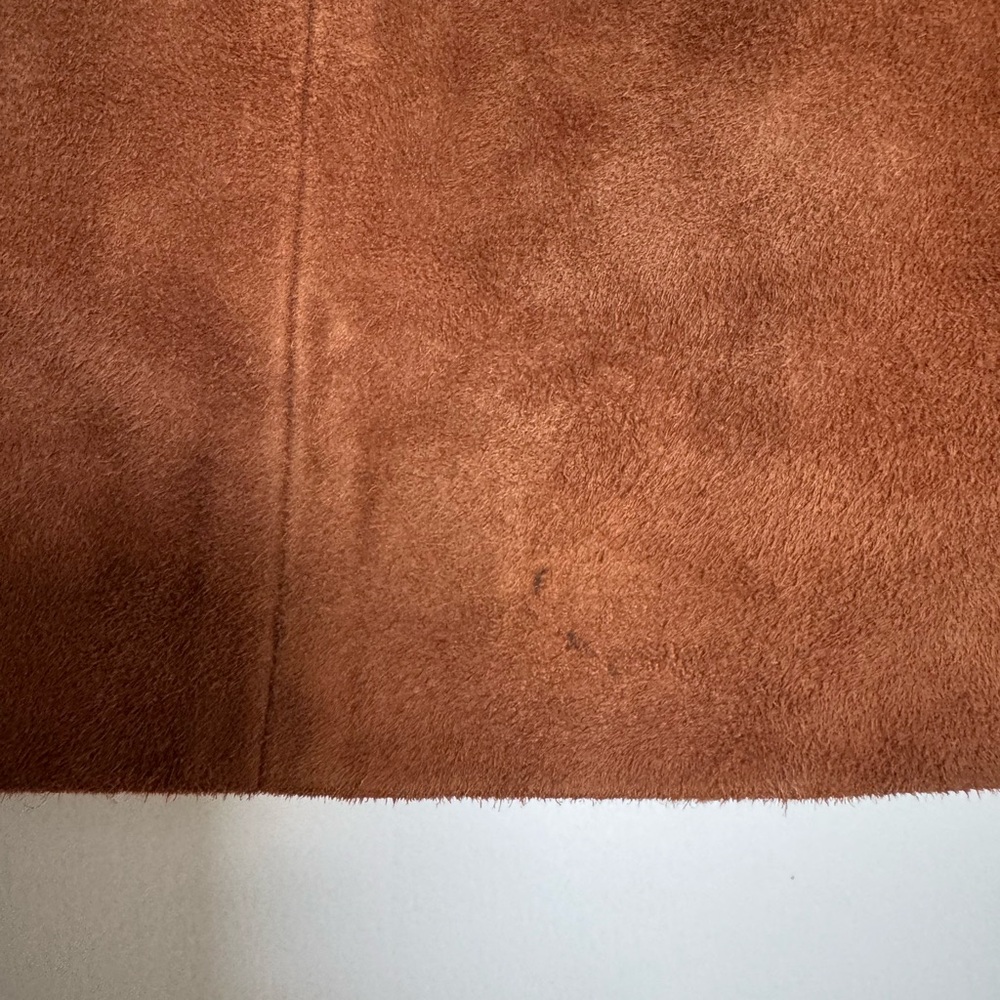 Sézane Nehir Caramel Goat Leather/Suede Skirt size 36 - Picture 11 of 11